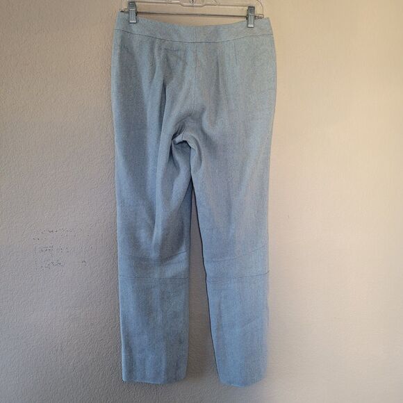 Ungaro Womens Linen Silk Mid Rise Dress Trousers Size 44 Tweed Italy Pockets - Picture 9 of 9